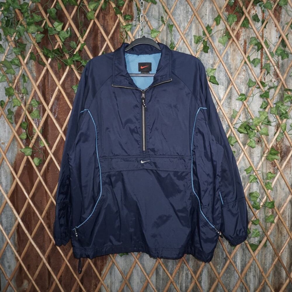 L - Vintage Y2K Nike Jackets Coats half zip kangaroo pocket